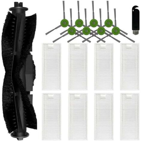 ALLIANDISKit spazzola laterale principale FOREHILL da 18 pezzi per aspirapolvere robot Aonus S8, 1 spazzola principale a rullo, 8 filtri HEPA, 8 spazzole laterali (1/5)