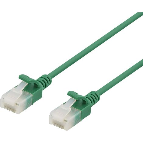Câble de brassage U/UTP Cat6A, fin, diamètre 3,5 mm, 1 m, vert, pour connexion Internet, réseau Ethernet LAN (1/2)