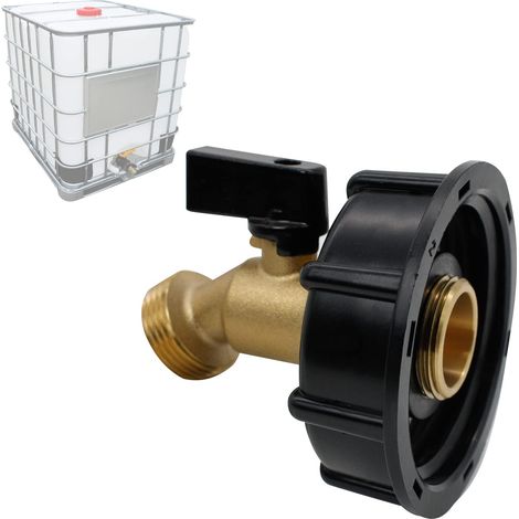 Adaptador para tanque de agua IBC de 275 a 330 galones, grifo de latón de rosca gruesa de 2 pulgadas, accesorio de repuesto para manguera de jardín, repuestos para tanque de agua IBC. (1/5)