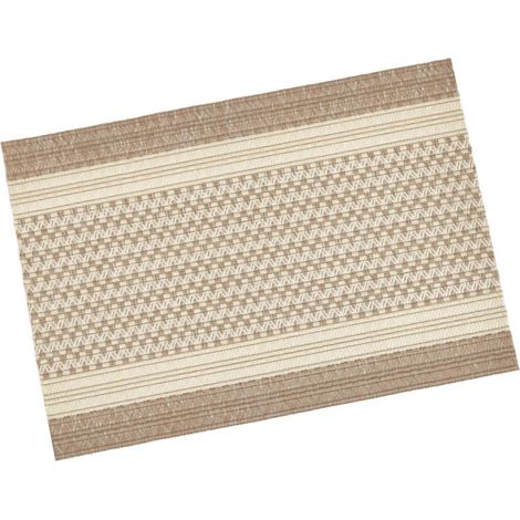 Protège-tables élégants tissés à la main, surface anti-éclaboussures, adaptés à la maison, au bureau et au restaurant, beige café (1/5)