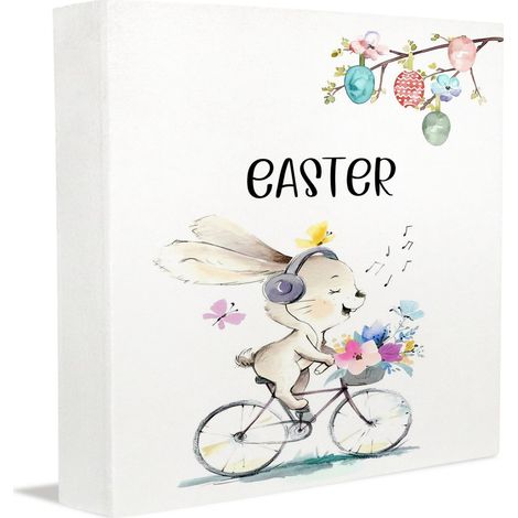 Cadres photo commémoratifs, décorations de Pâques pour les aînés, panneaux en bois pour cadeaux d'anniversaire (maman, papa, petit ami). (1/5)