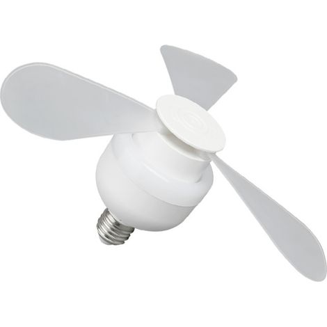 Ventilateur de Plafond 3 Pales 11W avec Lumière Blanche et Douille E27, Lampe Ventilateur Tout-en-Un à Brancher pour Dortoir Étudiant et Cuisine