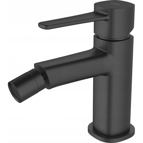 Invena Robinet de bidet Glamour - Noir - Monocommande - Mitigeur en céramique - Économie d'eau