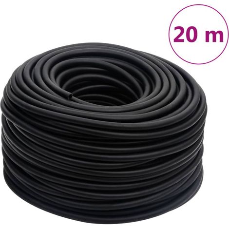 vidaXL Tuyau d'air hybride noir 0,6" 20 m caoutchouc et PVC
