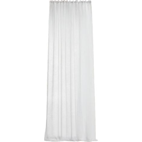 Plissee-Vorhang aus halbtransparentem weißem Voile ASOVA 140x280 cm (1/5)