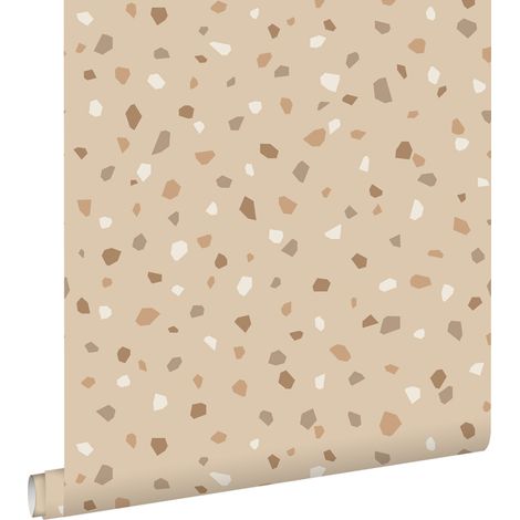 papier peint imitation terrazzo beige clair  - ESTAhome (1/5)