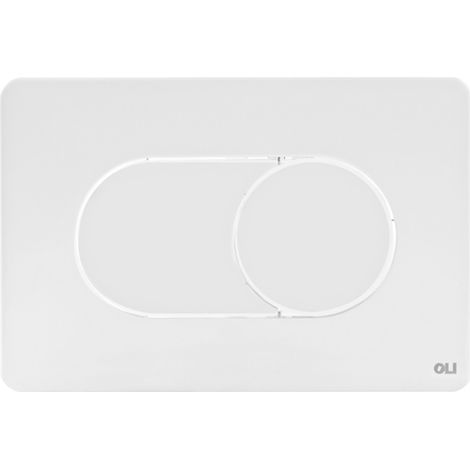 Placca di comando Oli Salina Dual bianca 21,5 cm in ABS con doppio scarico ad azionamento pneumatico (1/2)