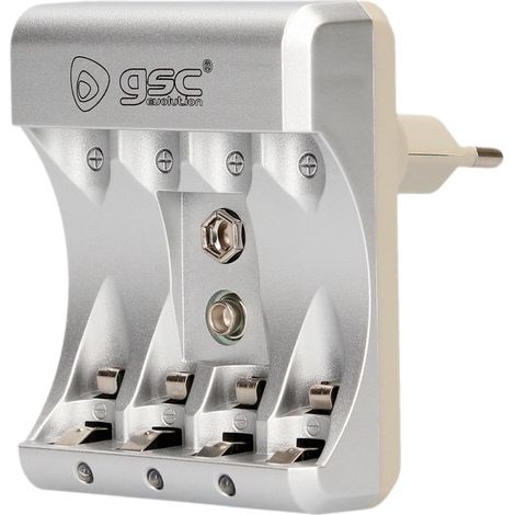 Cargador pilas recargables GSC Evolution AAA/AA/9V (1/5)