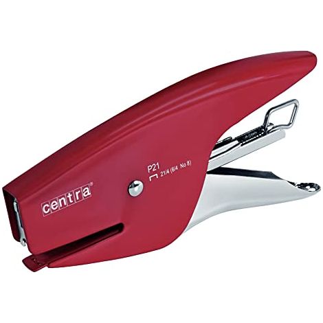 Esselte Centra Agrafeuse à Pince P21 15 Feuilles Rouge