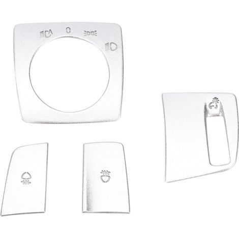 4 pièces Stickers décoratifs argent pour interrupteurs de phares, remplacement pour Série 1 2 3 X5 X6 (1/5)