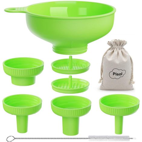 Küchentrichter Set mit 5 Ausläufen, BPA-frei, spülmaschinenfest, für Einmachgläser (1/5)