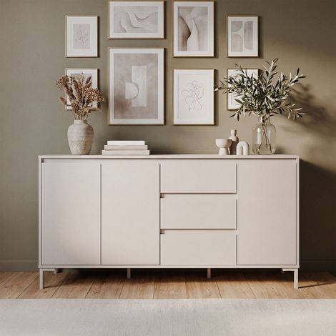 CALICOSY - Buffet 3 portes et 3 tiroirs couleur cachemire L170 cm - NERIO (1/5)
