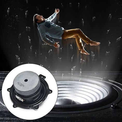 Subwoofer 4 pouces 3 ohms 30 W, haut-parleur circulaire à 25 cœurs pour basses profondes, avec revêtement en caoutchouc (1/4)