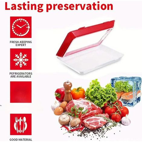 Boîte de conservation alimentaire 2 boite hermetique alimentaire rouge/Bleu Boite plastique alimentaire (1/5)