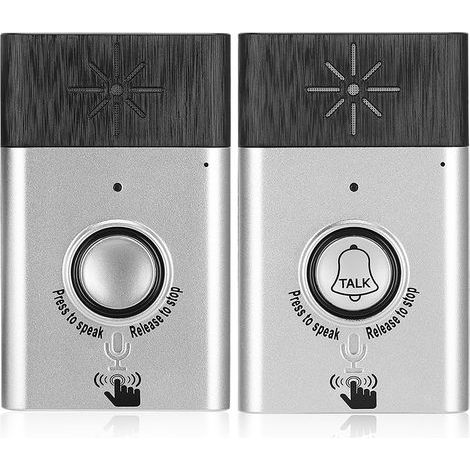 Vocale sans Fil Intelligente, Interphone Bidirectionnel pour la Maison et Le Bureau Longue Distance Fort et Clair Voice Home Security Easy Install, Blanc (sans Batterie) (1/5)