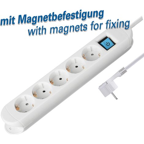 MAXTRACK NV 57-1,5 WL regleta de Clavijas de Enchufe con Schalter Blanco Schutzkontakt 1 Pieza