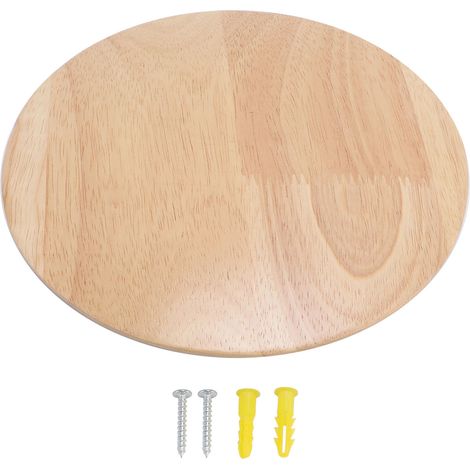 Applique murale en bois, lumière chaude câblée, lampe LED ronde d'intérieur pour salon, chambre à coucher, couloir, cuisine, salle de bain, 7,48 pouces de diamètre.