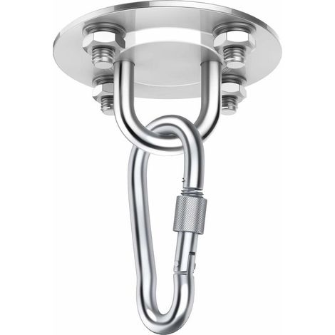 Filiyano-Crochet de plafond pour fauteuil suspendu, acier inoxydable de qualité supérieure, supporte jusqu'à 400 kg, fauteuil à bascule, balcon ou (1/5)