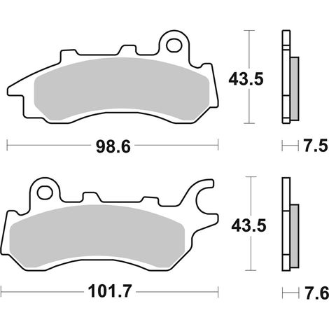 Pastillas de freno SBS KH716 Street Standard Ceramic Honda CB 125 F '17-'21 Delanteras Negras