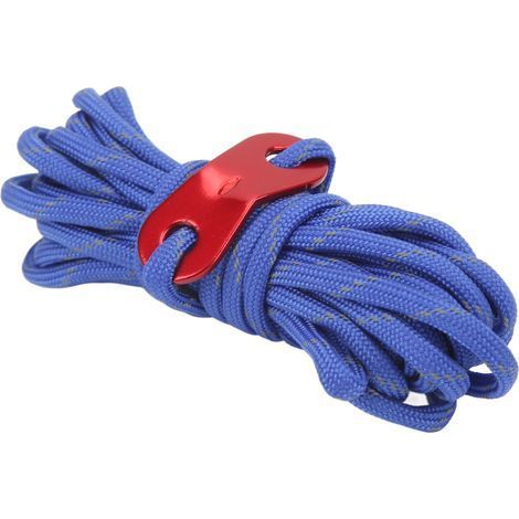 Dickes, reflektierendes, winddichtes Zeltseil mit Schnalle aus Aluminiumlegierung für Outdoor-Camping (blau) (1/5)