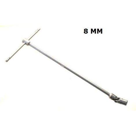 CHIAVE A T CON SNODO SNODABILE MISURA 8 MM CON MANICO SCORREVOLE