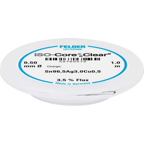 Felder ISO-Core "Clear" SAC305 Lötzinn Spule Sn96,5Ag3Cu0,5 0.5 mm