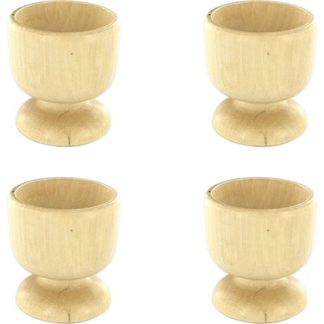 Lot de 4 coquetiers en bois