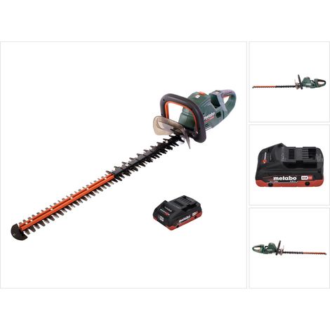 Metabo HS 18 LTX BL 75 Taille-haie sans fil 18 V 75 cm Brushless + 1x batterie 4,0 Ah - sans kit de chargement