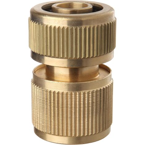 1 Connecteur Tuyau Arrosage Laiton, Raccord Universel 16-22mm, Installation Facile, Inox (1/2)