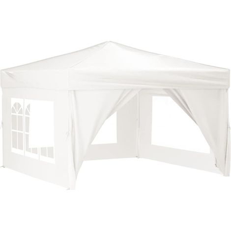 vidaXL Carpa para fiestas plegable con paredes laterales blanco 3x3 m (1/2)