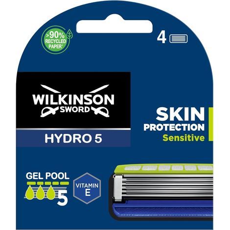 Wilkinson Lames de rasoir Hydro 5 Sensitive - La boite de 4 lames