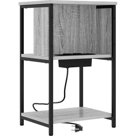 Maison Exclusive - Nachttisch Graues Sonoma 38 x 31 x 61 cm Holzw