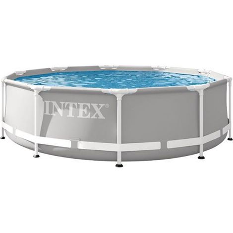 Intex – Piscine tubulaire ronde 3,05 m – Hauteur 76 cm – Liner PVC triple épaisseur – Structure acier peint époxy – Système filtration 1250 l/h (1/10)
