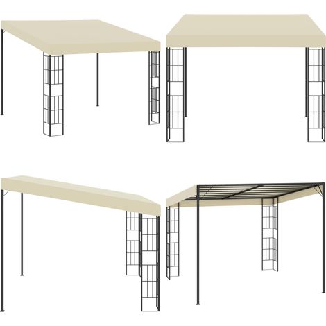 Wand-Pavillon 3x3 m Creme Stoff - Wandpavillion - Gartenzelt - Sonnensegel - Outdoor Möbel - Terrassendeck - Home & Living (1/5)