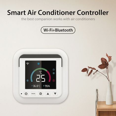Tuya Wifi controller infrared smart of temperature and moisture mobile USB home living room room air conditioner Thermostat screen display LCD with retro-lighting APP telecommand (1/5)