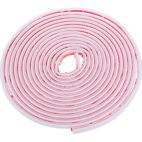Burlete autoadhesivo para puertas y ventanas, insonorizante y aislante para el invierno, blanco, fácil de instalar, resistente a la intemperie y duradero. (1/5)