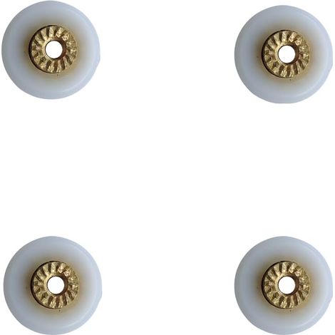 JSSEVN - Universal shower rollers with ball bearings, 4x17 mm, Steel/Nylon, Max 15 kg, Height 9 mm (1/4)