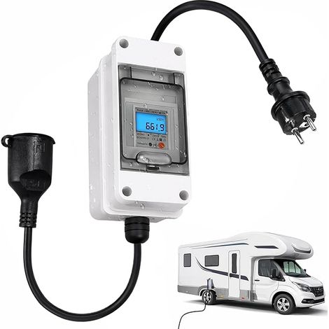 Digital Electric Meter, 230V 16A, Reset, Cable 1 m (1/5)