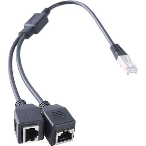Ethernet-Splitter RJ45 Netzwerk 1 auf 2 weibliche LAN-Port-Anschlussadapter