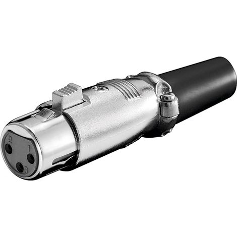 Presa XLR per microfono, 3 Pin, Alloggiamento in metallo argentato. Come contattare 3 Pin