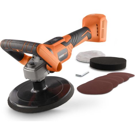 Dual Power Polisseuse d'Angle sans Fil de 20 V POWDP4070 - Ø 180 mm - pour Polissage Voiture - sans Batterie ni Chargeur (1/5)
