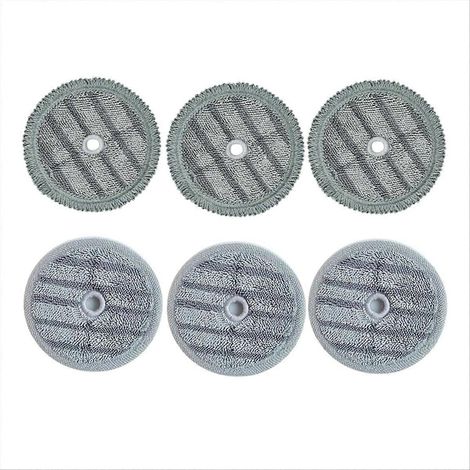 Lot de 6 pièces Microfiber patins de lavage de rechange pour A9 Steam Lavage accessoires d’aspirateur électrique chiffon de lavage (1/5)