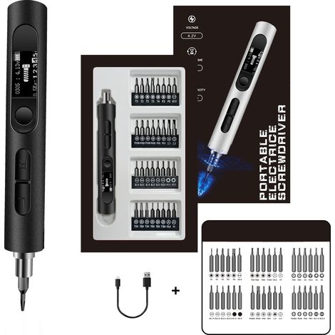 Mini-tournevis électrique 32 en 1, kit de tournevis électrique sans fil de précision pour la réparation de téléphones portables (1/5)