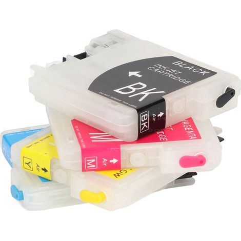 Cartouches d'encre de rechange 4 couleurs pour imprimante jet d'encre LC38BK LC38C