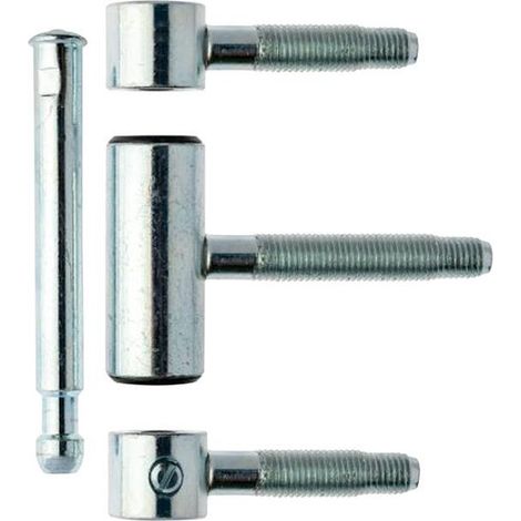 Paumelle avec STS 3pcs. bois et nb. zingué Galets ø 20. poids de porte 80kg (Par 10) (1/4)