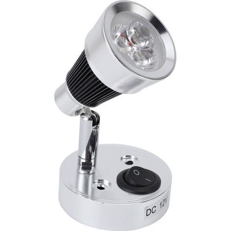 Spots LED d'intérieur, lumière blanche 5500K, lentilles optiques haute transparence, lampe de lecture pour chambre, voiture, tête de lit, armoire (1/5)