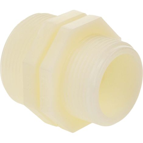 tecuro Doppelnippel, reduziert, 1 1/4 Zoll AG x 1 1/2 Zoll AG, PA (nylon 66), natur (1/5)