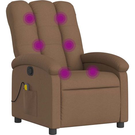 Maison Exclusive - Massagesessel Braun Stoff