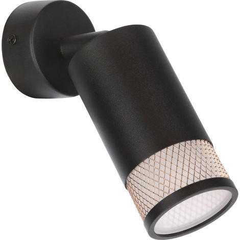 FLIN 1 GU10 AMPOULE MURALE NOIR OR CANDELLUX 91-27566 (1/3)