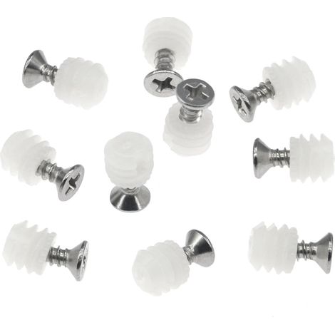 Lot de 100 Chevilles en Plastique avec Vis, Chevilles D'extension de Charnière (1/5)